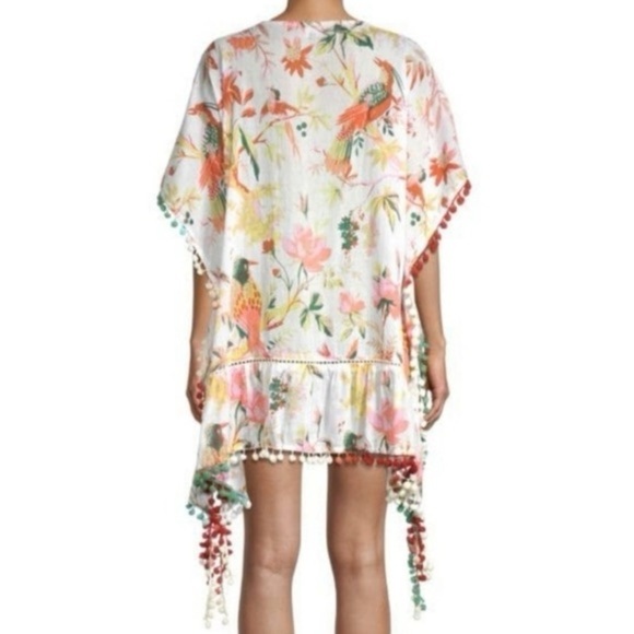 Z&L Europe Tropical Floral Pom Pom Swim Cover - Picture 10 of 10